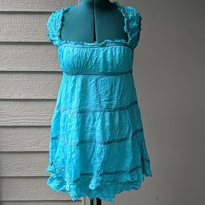 Betsey Johnson Blue Frill Dress